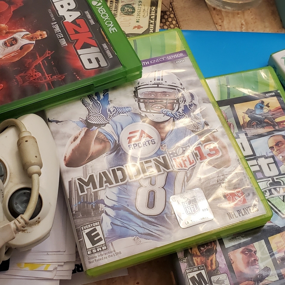 Games for  Xbox 360 plus controller